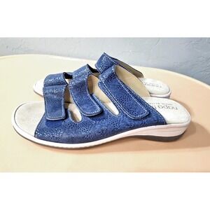 Napa Flex Women's Brenda Slides Blue Sandals Size 10M Casual